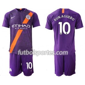 Camisetas Manchester City Kun Aguero 10 Niño Tercera Equipacion 2018/2019